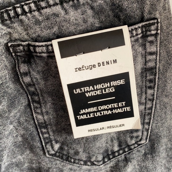 Urban Planet Grey Wide Leg Demin Jeans - Picture 3 of 4